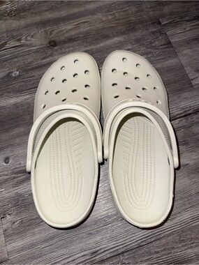 Cream Crocs